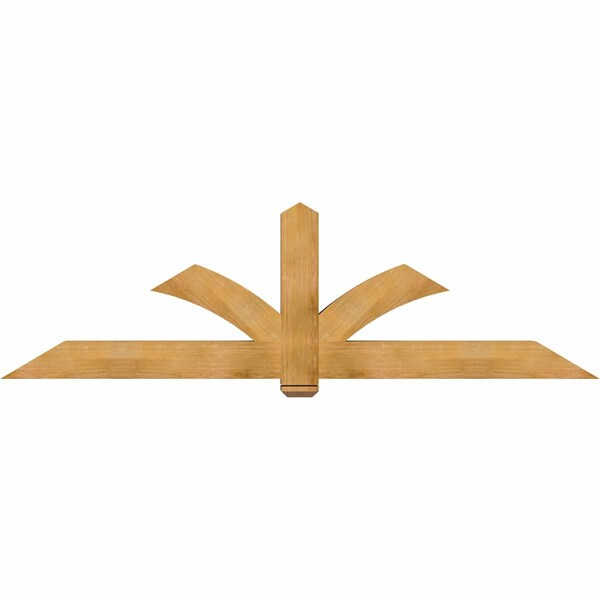 Ekena Millwork Redmond Rough Sawn Timber Gable Bracket, Western Red Cedar, 96"W x 28"H x 6"D x 6"F, 7/12 Pitch GBW096X28X0606RED00RWR - main